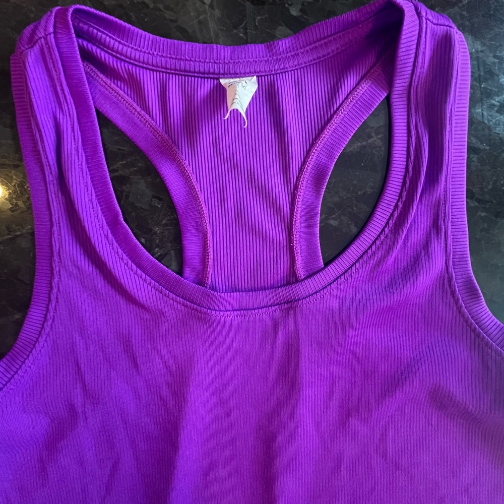 Xersion Racerback Tank Top – Small – Purple – Ribbed Stretch Activewear - Picture 2 of 4